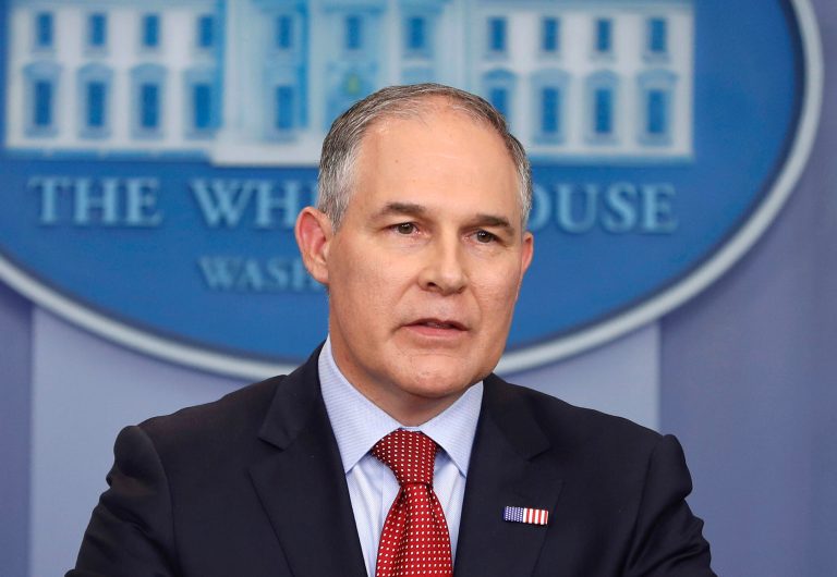 Environmental Protection Agency Administrator Scott Pruitt said in an interview that "California is not the arbiter of these issues" when it comes to setting fuel-efficiency standards.