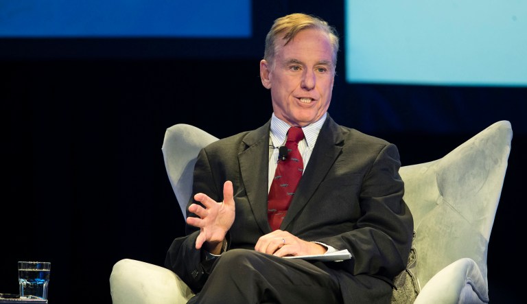 Howard Dean speaks at the Geisinger's National Healthcare Symposium in Danville, Pa.