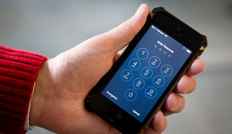 An iPhone is seen in Washington.