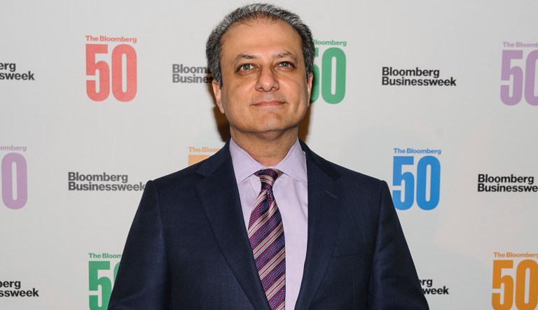 Preet Bharara attends The Bloomberg 50, a celebration of icons and innovators who changed global business in 2017, at Gotham Hall on Monday, Dec. 4, 2017, in New York. 