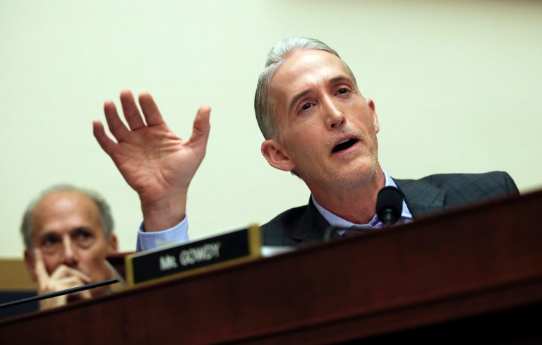 House Judiciary Committee member Rep. Trey Gowdy, R-S.C., questions FBI Director Christopher Wray during a House Judiciary hearing on Capitol Hill in Washington, Thursday, Dec. 7, 2017, on Oversight of the Federal Bureau of Investigation.