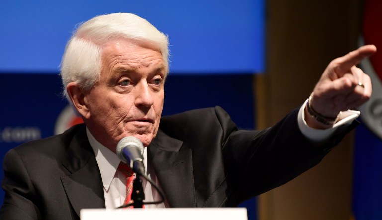 U.S. Chamber of Commerce President and Chief Executive Officer Thomas Donohue delivers a speech.