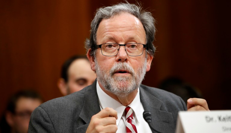 Congressional Budget Office Director Keith Hall testifies at a Senate Budget Committee oversight hearing, Wednesday, Jan. 24, 2018, on Capitol Hill in Washington.