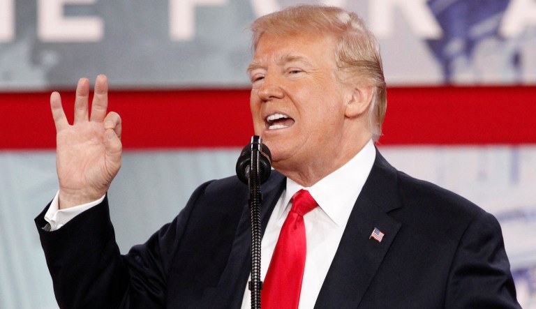 President Trump appears at CPAC.