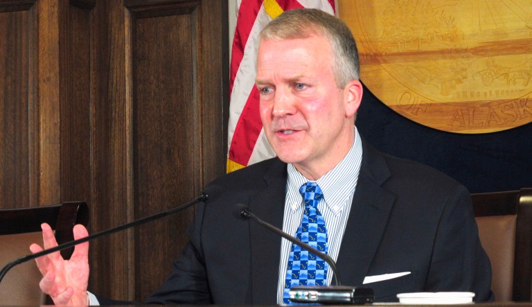 Sen. Dan Sullivan, R-Alaska, speaks to reporters.
