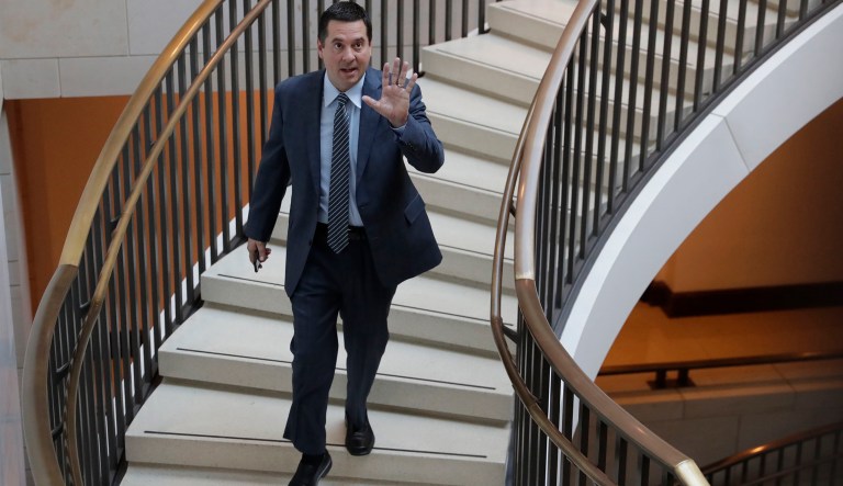 House Intelligence Committee Chairman Devin Nunes, R-Calif., a close ally of President Donald Trump, arrives at the Capitol as his panel prepares to meet with White House Communications Director Hope Hicks, one of Trump's closest aides and advisers, in Washington, Tuesday, Feb. 27, 2018.