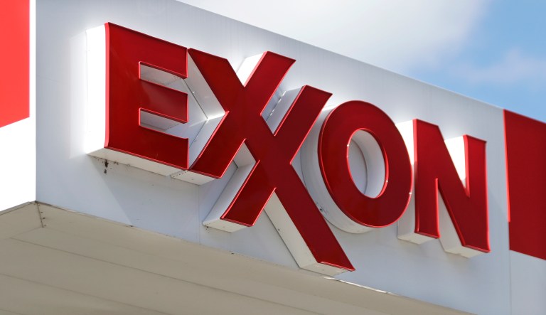 This shows an Exxon service station sign in Nashville, Tenn.