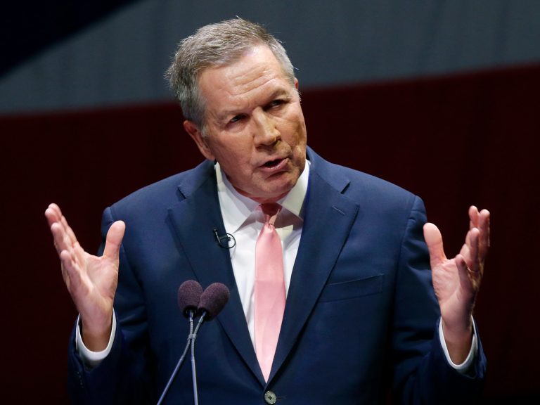 Ohio Gov. John Kasich speaks at an event.