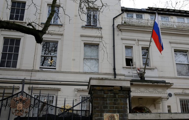Britain announced Wednesday it will expel 23 Russian diplomats, the biggest such expulsion since the Cold War, and break off high-level contacts with the Kremlin over the nerve-agent attack on a former spy and his daughter in an English town.