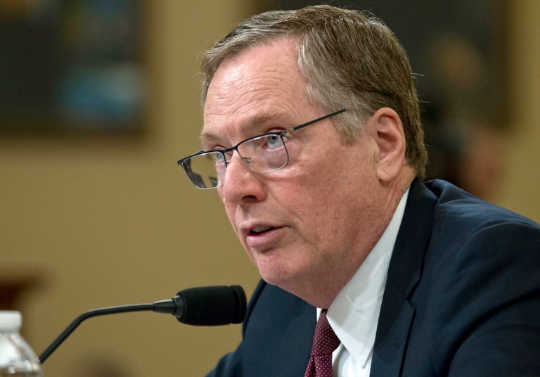 U.S. Trade Representative Amb. Robert Lighthizer testifies on trade policy before the House Ways and Means Committee on Capitol Hill, Wednesday, March 21, 2018, in Washington.