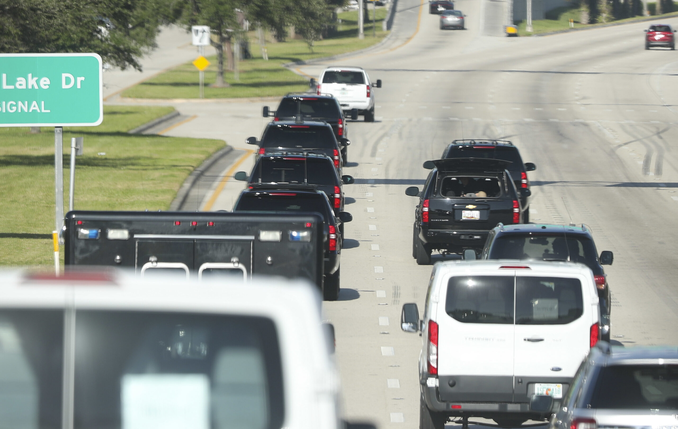Secret Service convinces motorist to stop keeping pace with Trump motorcade