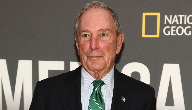 Michael Bloomberg attends the world premiere screening of National Geographic's "America Inside Out With Katie Couric" at the Museum of Modern Art on Monday, April 9, 2018, in New York. 