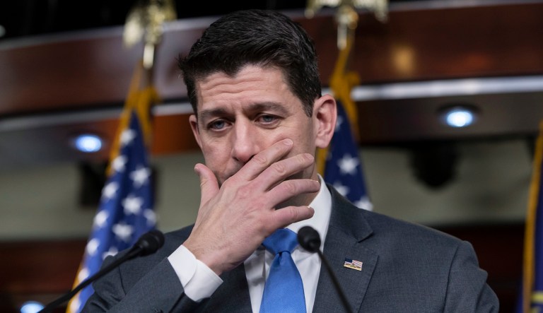 Speaker of the House Paul Ryan, R-Wis., tells reporters he will not run for re-election amid Republican concerns over keeping their majority in the House of Representatives, during a news conference Wednesday.