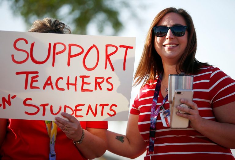 Public supports teacher walkouts but splits on new taxes for education