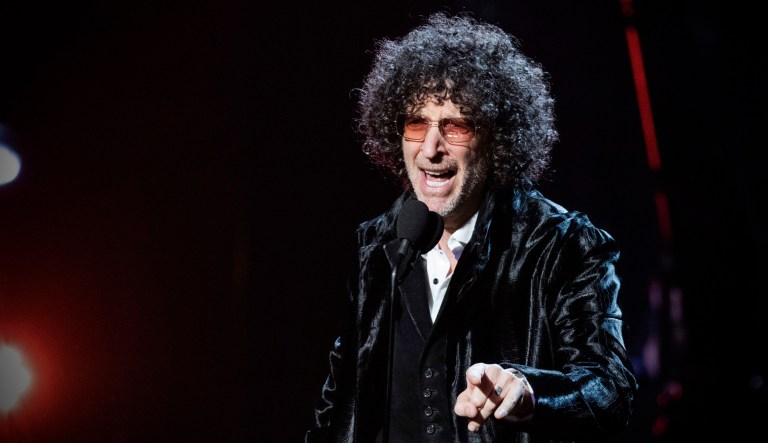 Howard Stern speaks at an event.