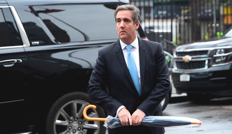 Michael Cohen, President Trump's personal attorney, arrives at federal court in New York.
