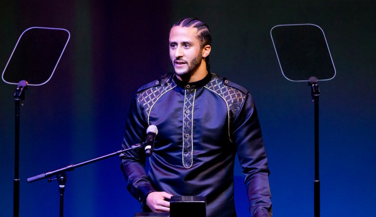 Former NFL quarterback and social justice activist Colin Kaepernick became a controversial figure when refusing to stand for the national anthem, instead he knelt to protest racial inequality and police brutality. 