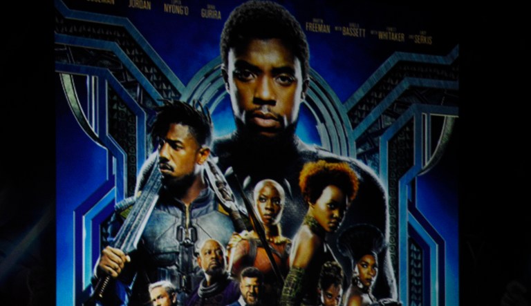 Dave Hollis, president of theatrical distribution for Walt Disney Studios Motion Pictures, talks about the success of their film "Black Panther" during Disney's presentation at CinemaCon 2018, the official convention of the National Association of Theatre Owners, at Caesars Palace on Tuesday, April 24, 2018, in Las Vegas.