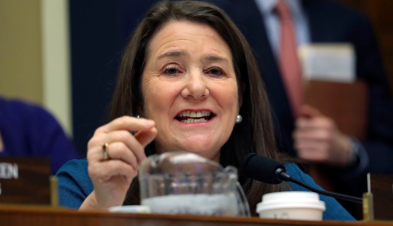 Rep. Diana DeGette, D-Colo., gestures as she questions Environmental Protection Agency Administrator Scott Pruitt before the House Energy and Commerce subcommittee hearing on Capitol Hill in Washington, Thursday, April 26, 2018. 