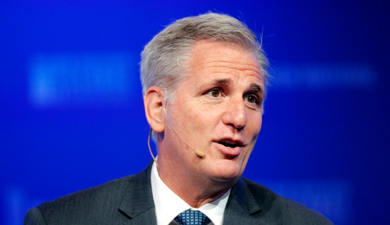 House Majority Leader Kevin McCarthy, R-Calif., speaks at an event in California.