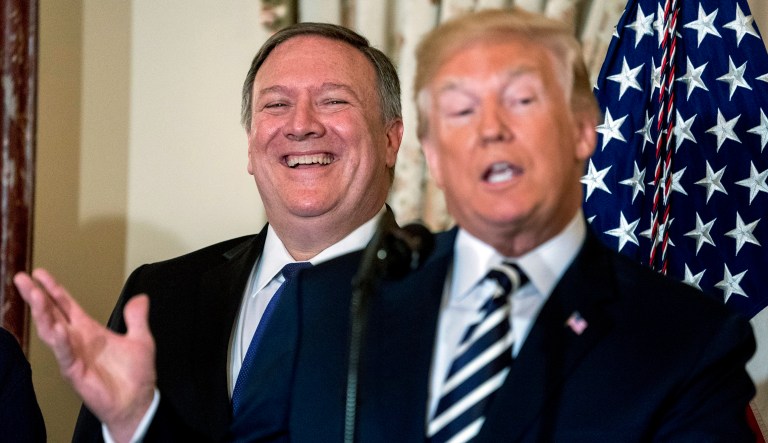 President Trump is expected to include Secretary of State Mike Pompeo in his talks with North Korean leader Kim Jong Un on Tuesday, along with other top officials, if things go well. (AP Photo/Andrew Harnik)