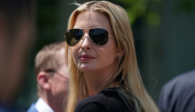 Ivanka Trump, the daughter of President Donald Trump, stands in the Rose Garden of the White House in Washington, Friday, May 11, 2018, before an event about prescription drug prices .