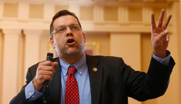 Rep. Tom Garrett speaks at an event.