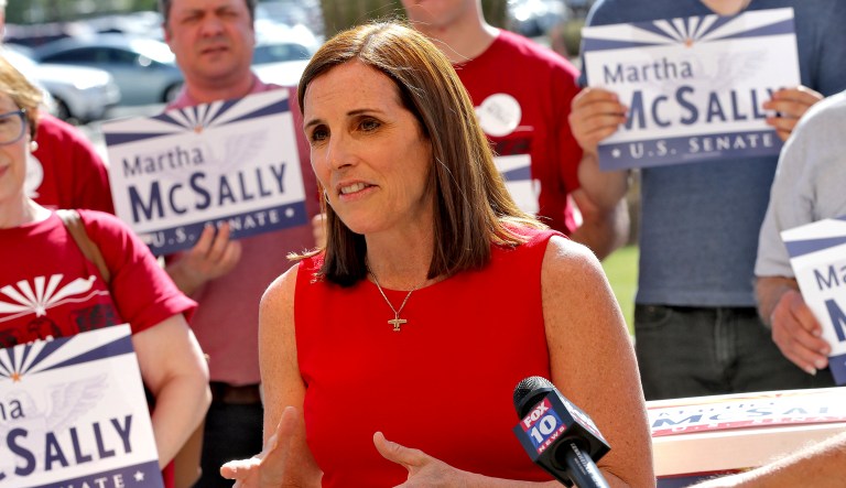 Rep. Martha McSally, R-Ariz., is officially running as a Republican for the Senate seat being vacated by retiring Republican Sen. Jeff Flake.