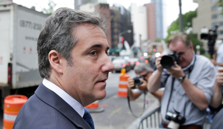 Michael Cohen arrives at court in New York City.