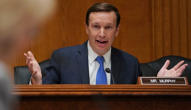 Sen. Chris Murphy, D-Conn., speaks during a hearing on Capitol Hill in Washington, June 5, 2018.