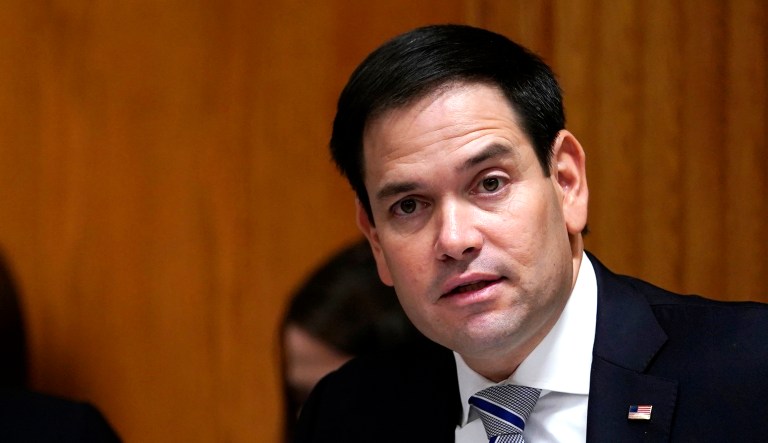 Sen. Marco Rubio, R-Fla., poses questions during a hearing on Capitol Hill in Washington.