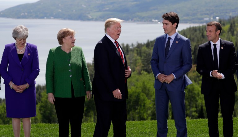 Trump must listen to May and Macron at the G-7 summit. Merkel and Trudeau? Not so much