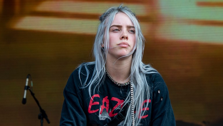 Billie Eilish performs at the Bonnaroo Music and Arts Festival.