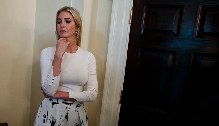 Ivanka Trump listens during a meeting between President Trump and Republican members of Congress on immigration in the Cabinet Room of the White House, Wednesday, June 20, 2018, in Washington.