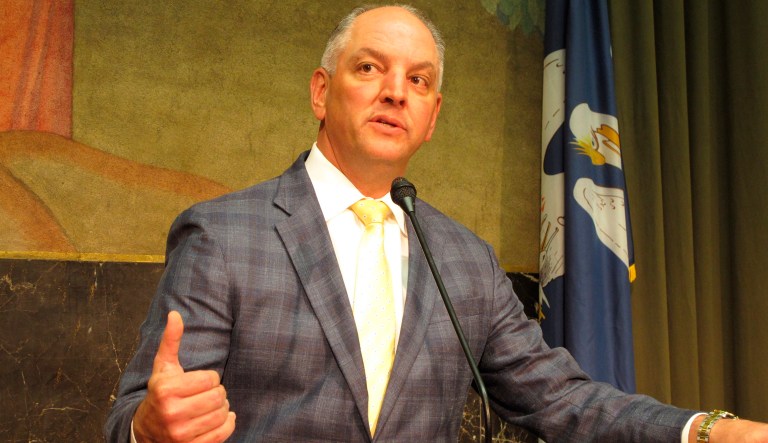 Louisiana Gov. John Bel Edwards speaks about the legislative special session.