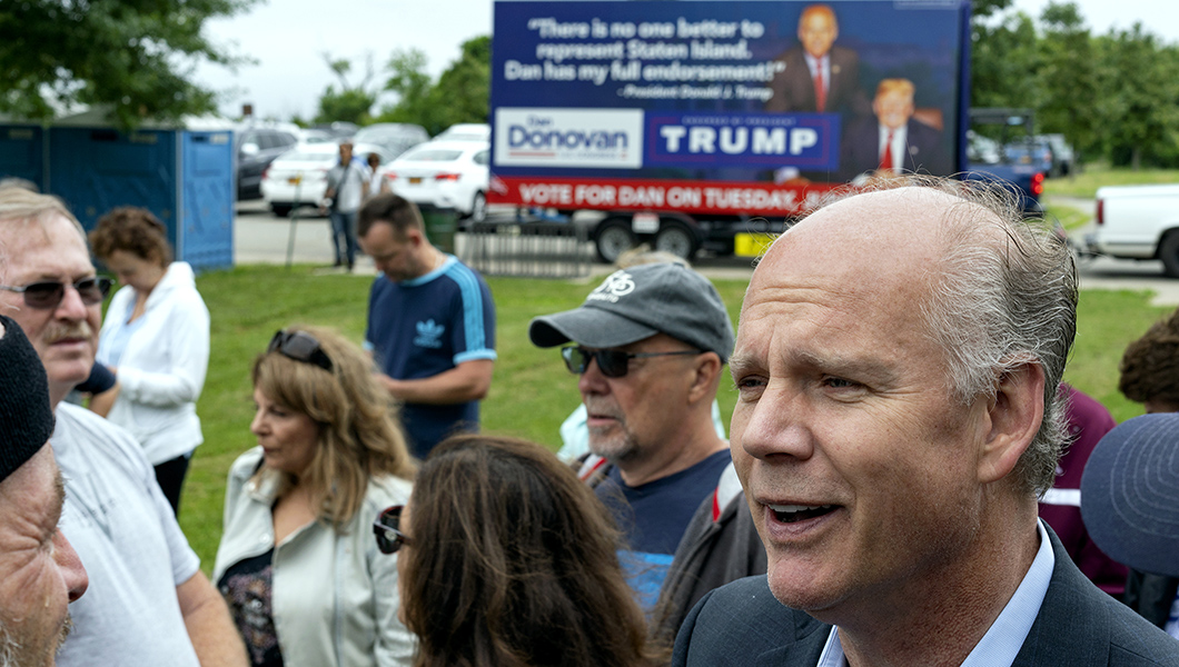 Rep. Dan Donovan denies Michael Grimm’s comeback with Trump family’s help