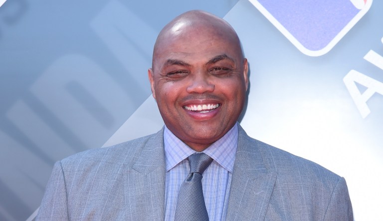 Charles Barkley arrives at an event.