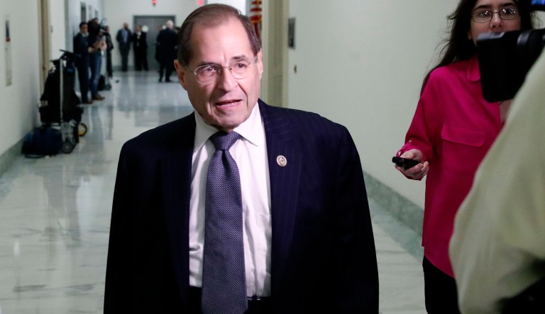 Ranking Member Rep. Jerrold Nadler, D-N.Y., arrives for a deposition before the House Judiciary Committee.