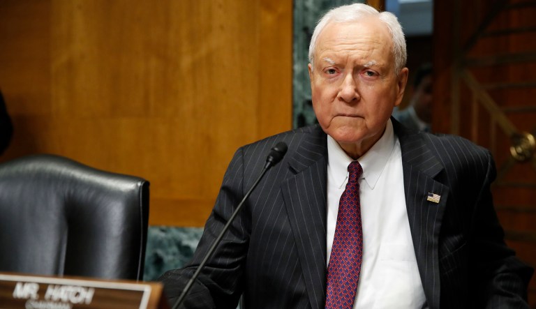 Sen. Orrin Hatch, R-Utah, chair of the Senate Finance Committee, arrives for hearing on June 28, 2018, on Capitol Hill in Washington.
