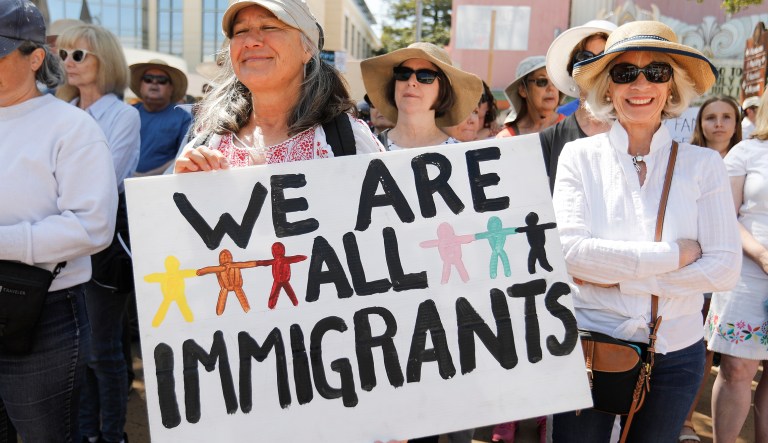 More than 1,500 people turn out in San Luis Obispo, California, on Saturday, June 30, 2018, to protest the U.S. government's immigration, family separation and child detention policy. The SLO County protest was one of hundreds nationwide.