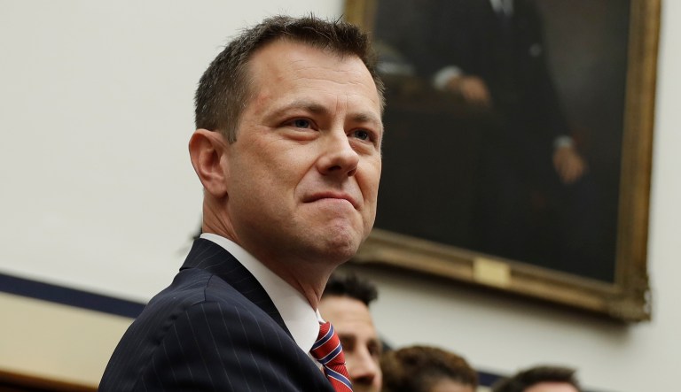 FBI Deputy Assistant Director Peter Strzok is seated before the House Committees on the Judiciary and Oversight and Government Reform prior to a hearing on 