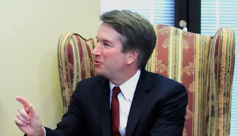 Supreme Court nominee Brett Kavanaugh has a meeting on Capitol Hill in Washington on Thursday.