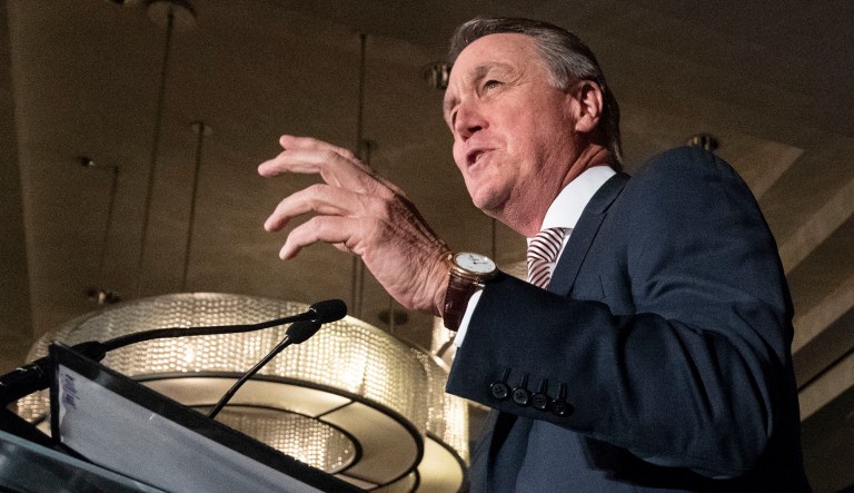 Sen. David Perdue, R-Ga., speaks at an event.
