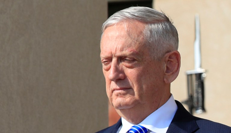 Jim Mattis is seen.
