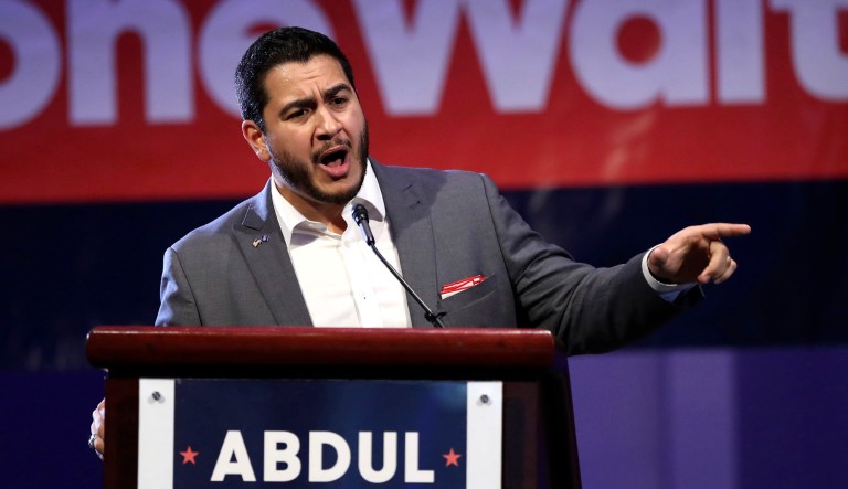 Michigan Democratic gubernatorial candidate Abdul El-Sayed addresses supporters.