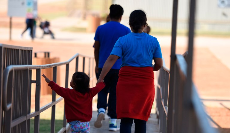This photo, provided by U.S. Immigration and Customs Enforcement, shows a scene from a tour of South Texas Family Residential Center in Dilley, Texas.
