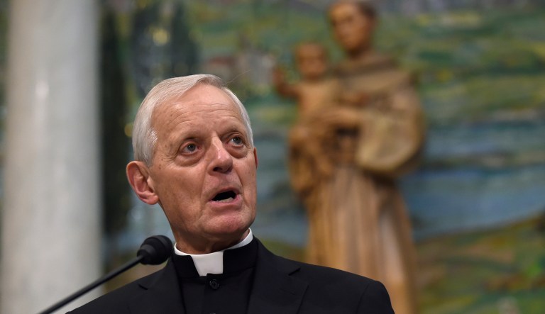 Cardinal Donald Wuerl, archbishop of Washington, speaks during an event.