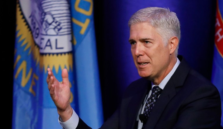 U.S. Supreme Court Justice Neil Gorsuch speaks.