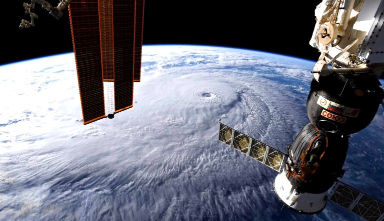 This image provided by NASA on Wednesday shows Hurricane Lane as seen from the International Space Station. The National Weather Service says the hurricane will still pack a wallop for Hawaii on Thursday before gradually slowing over the next two days.