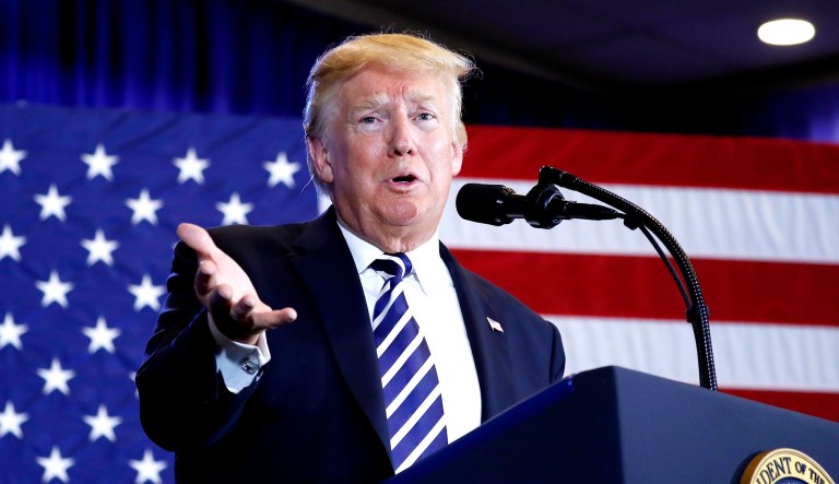 President Trump makes a speech in Charlotte, N.C.